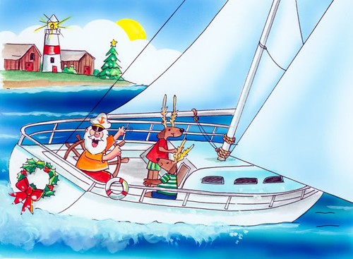 Santa arriving in Australia © SW